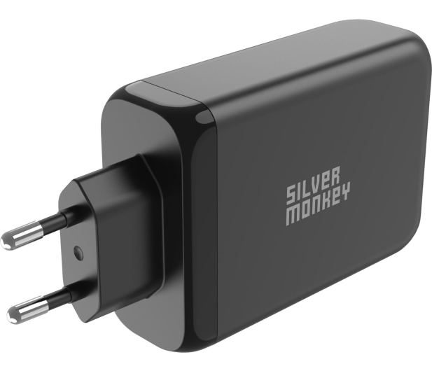 Silver Monkey OUTLET - Ładowarka sieciowa GaN 130W USB-C PD + USB 3.0 QC B - 1535316 - zdjęcie 5